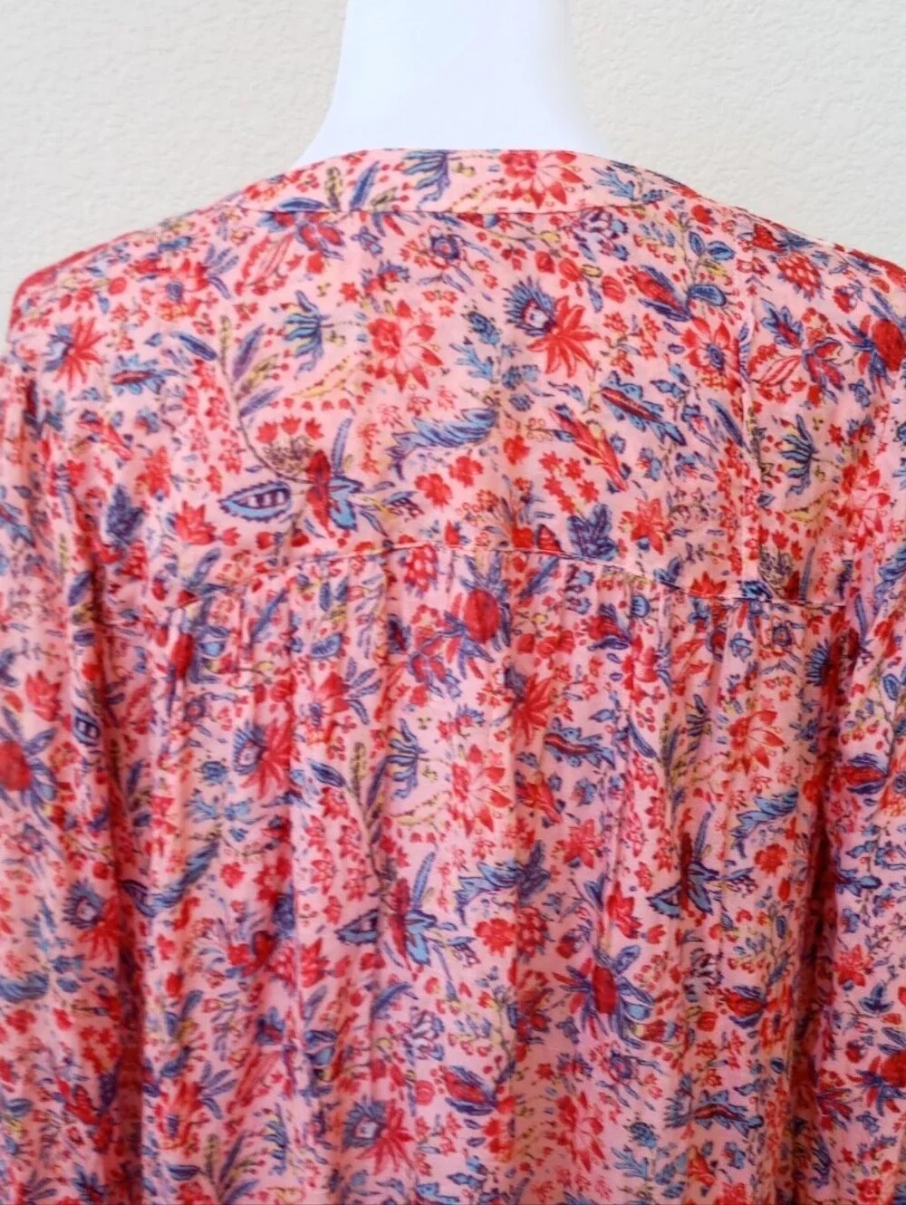 Tuckernuck red lightweight floral print tassle swim cover-up dress